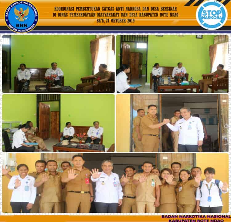 Koordinasi Pembentukan Satgas Anti Narkoba Dan Desa Bersinar Di Dinas Pemberdayaan Masyarakat Dan Desa Kabupaten Rote Ndao