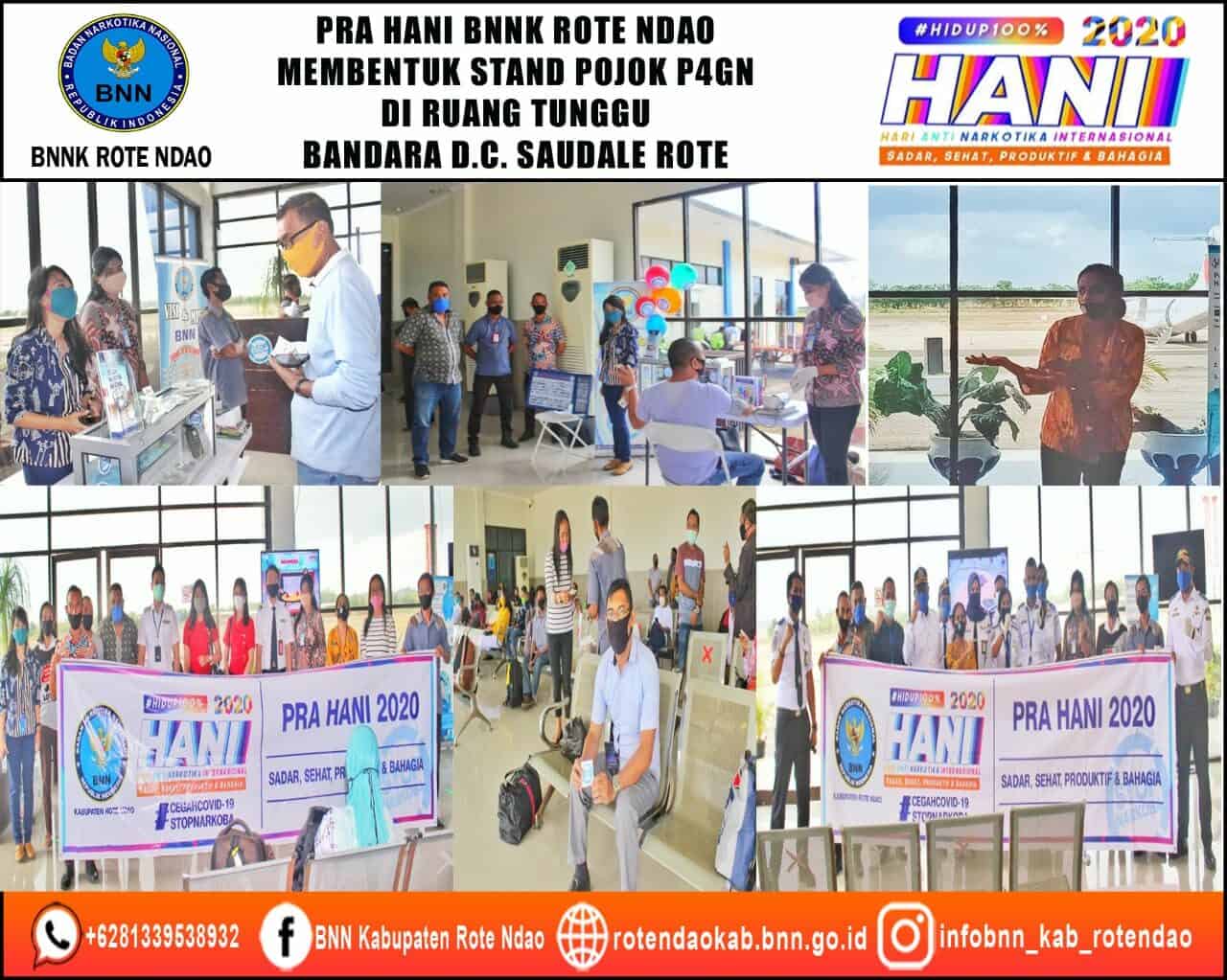 Pra HANI BNNK Rote Ndao Melakukan Stand Pojok P4GN di Ruang Tunggu Bandara D.C Saudale Rote Pra HANI BNNK Rote Ndao Melakukan Stand Pojok P4GN di Ruang Tunggu Bandara D.C Saudale Rote