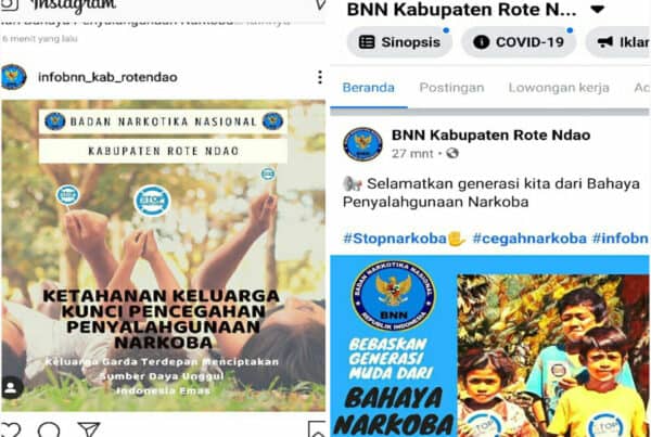 Diseminasi Informasi P4GN Melalui Media Sosial BNNK Rote Ndao