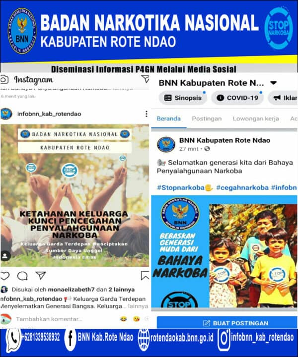 Diseminasi Informasi P4GN Melalui Media Sosial BNNK Rote Ndao