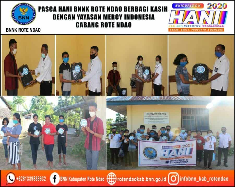 Pasca HANI BNNK Rote Ndao Berbagi Kasih Dengan Yayasan Mercy Indonesia Cabang Rote Ndao