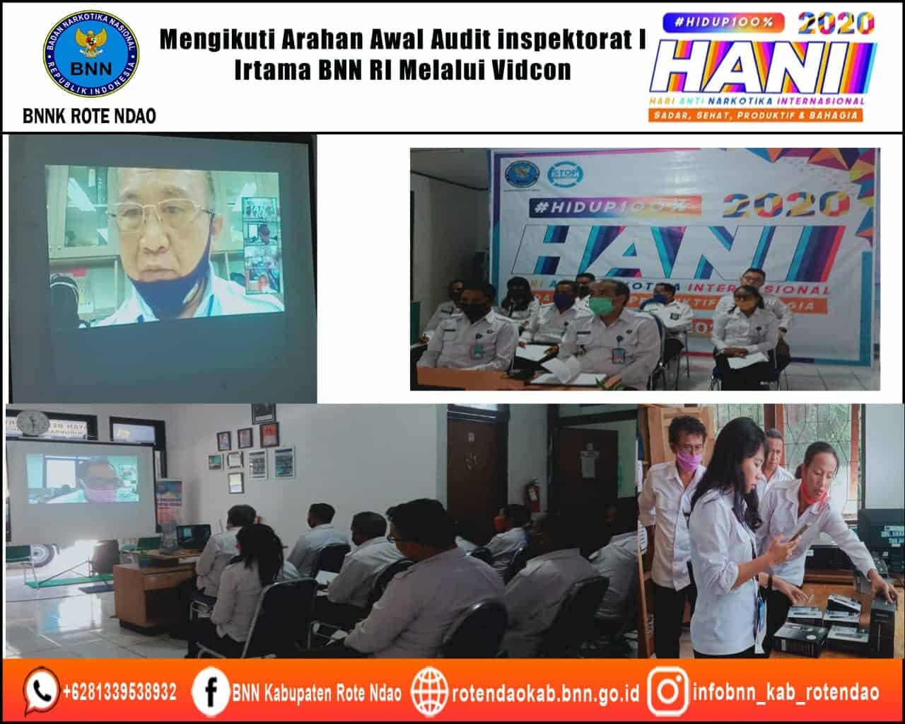 Mengikuti Arahan Awal Audit Inspektorat I Irtama BNN RI Mengikuti Arahan Awal Audit Inspektorat I Irtama BNN RI