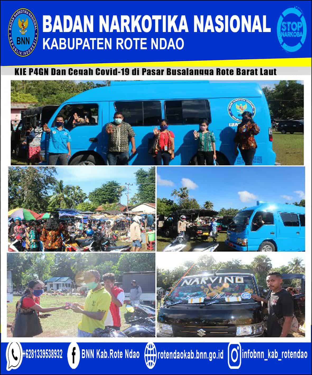 KIE P4GN dan Cegah Covid-19 di Pasar Busalangga Rote Barat Laut KIE P4GN dan Cegah Covid-19 di Pasar Busalangga Rote Barat Laut