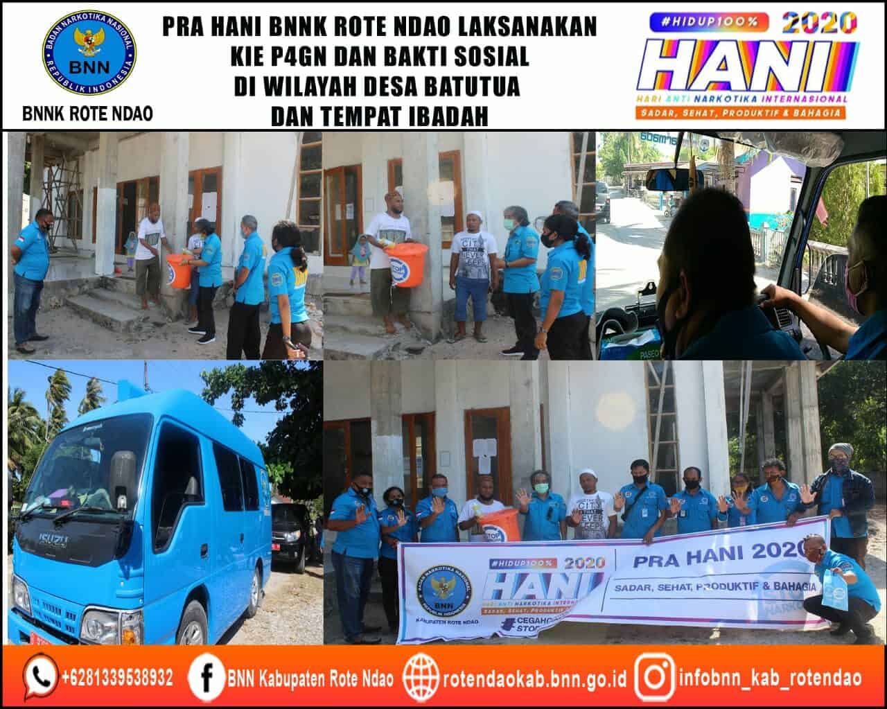 Pra HANI BNNK Rote Ndao Melaksanakan KIE P4GN dan Gelar Bakti Sosial di Wilayah Desa Batutua Rote Barat Daya Pra HANI BNNK Rote Ndao Melaksanakan KIE P4GN dan Gelar Bakti Sosial di Wilayah Desa Batutua Rote Barat Daya