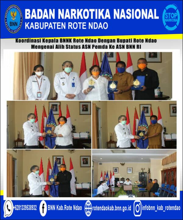 Koordinasi Kepala BNNK Rote Ndao dengan Bupati Rote Ndao Terkait Alih Status ASN Pemda ke ASN BNN RI