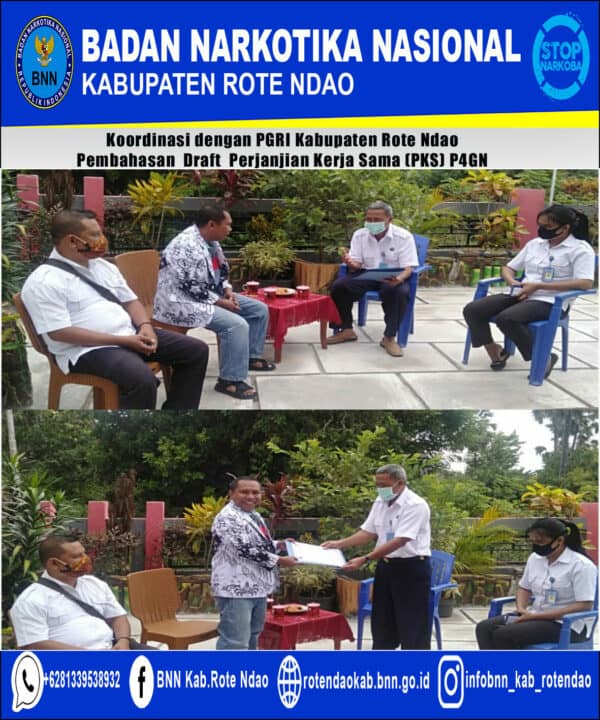 Koordinasi Dengan Organisasi PGRI Kabupaten Rote Ndao Pembahasan Draft Perjanjian Kerja Sama (PKS) P4GN