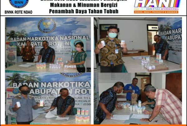 Cegah Covid – 19, BNNK Rote Ndao Melakukan Pembagian Makanan dan Minuman Bergizi Penambah Daya Tahan Tubuh Kepada Pegawai