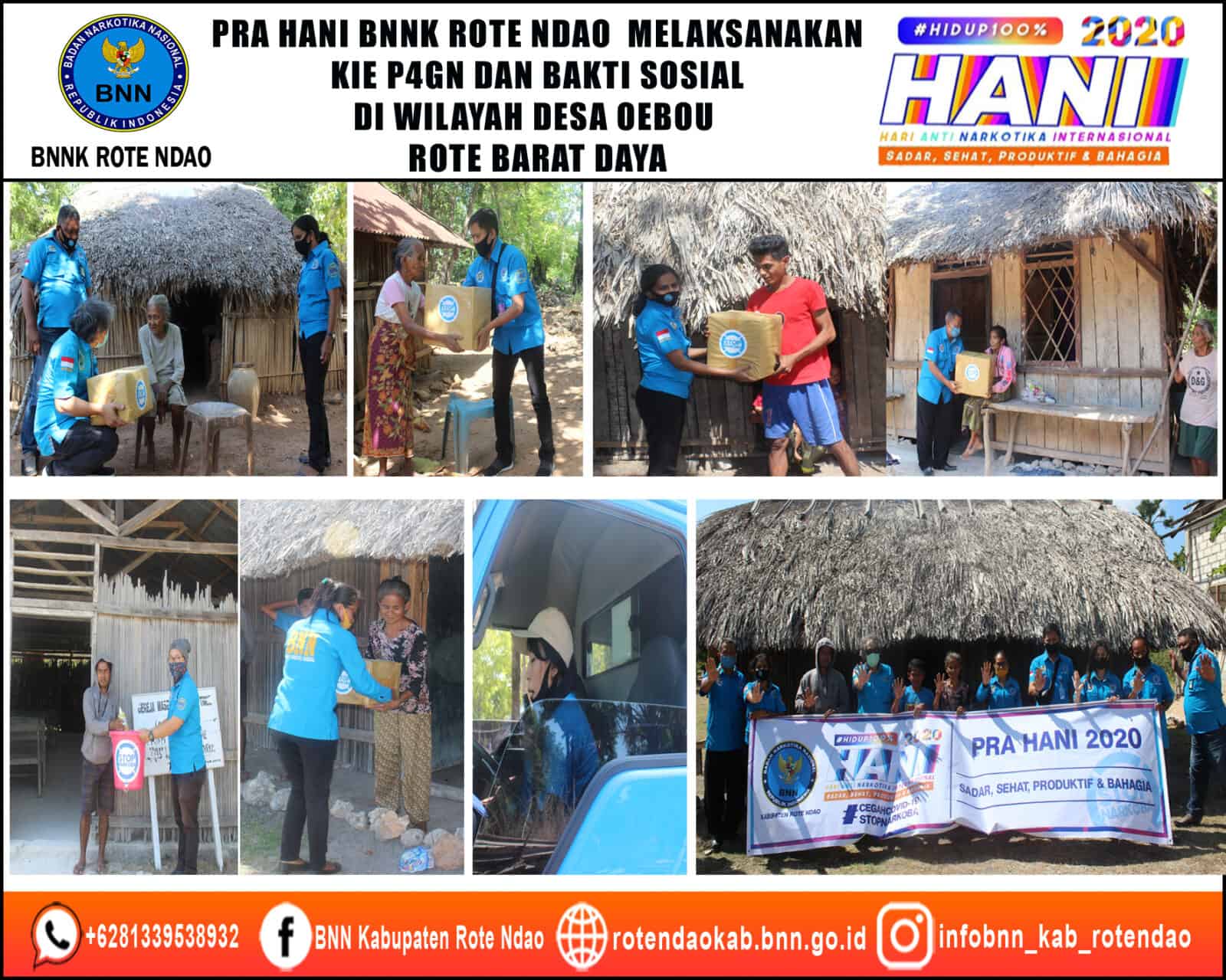 Pra HANI BNNK Rote Ndao Laksanakan KIE P4GN dan Baksos di Wilayah Desa Oebou Rote Barat Daya Pra HANI BNNK Rote Ndao Laksanakan KIE P4GN dan Baksos di Wilayah Desa Oebou Rote Barat Daya