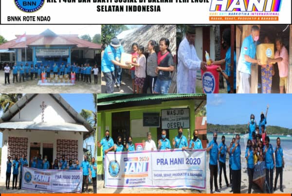 Pra HANI BNNK Rote Ndao Melaksanakan KIE P4GN dan Gelar Bakti Sosial di Daerah Terpencil Pulau Ujung Terselatan Indonesia