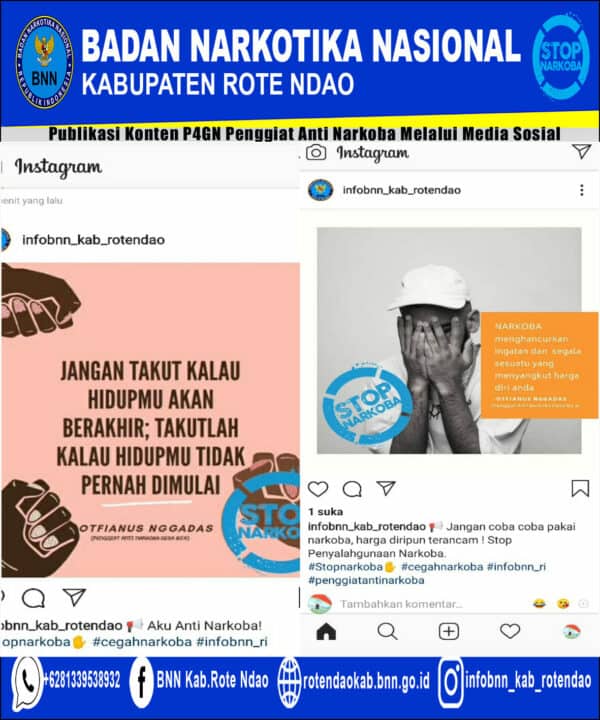 Publikasi Konten P4GN Oleh Penggiat Anti Narkoba Melalui Media Sosial BNNK Rote Ndao