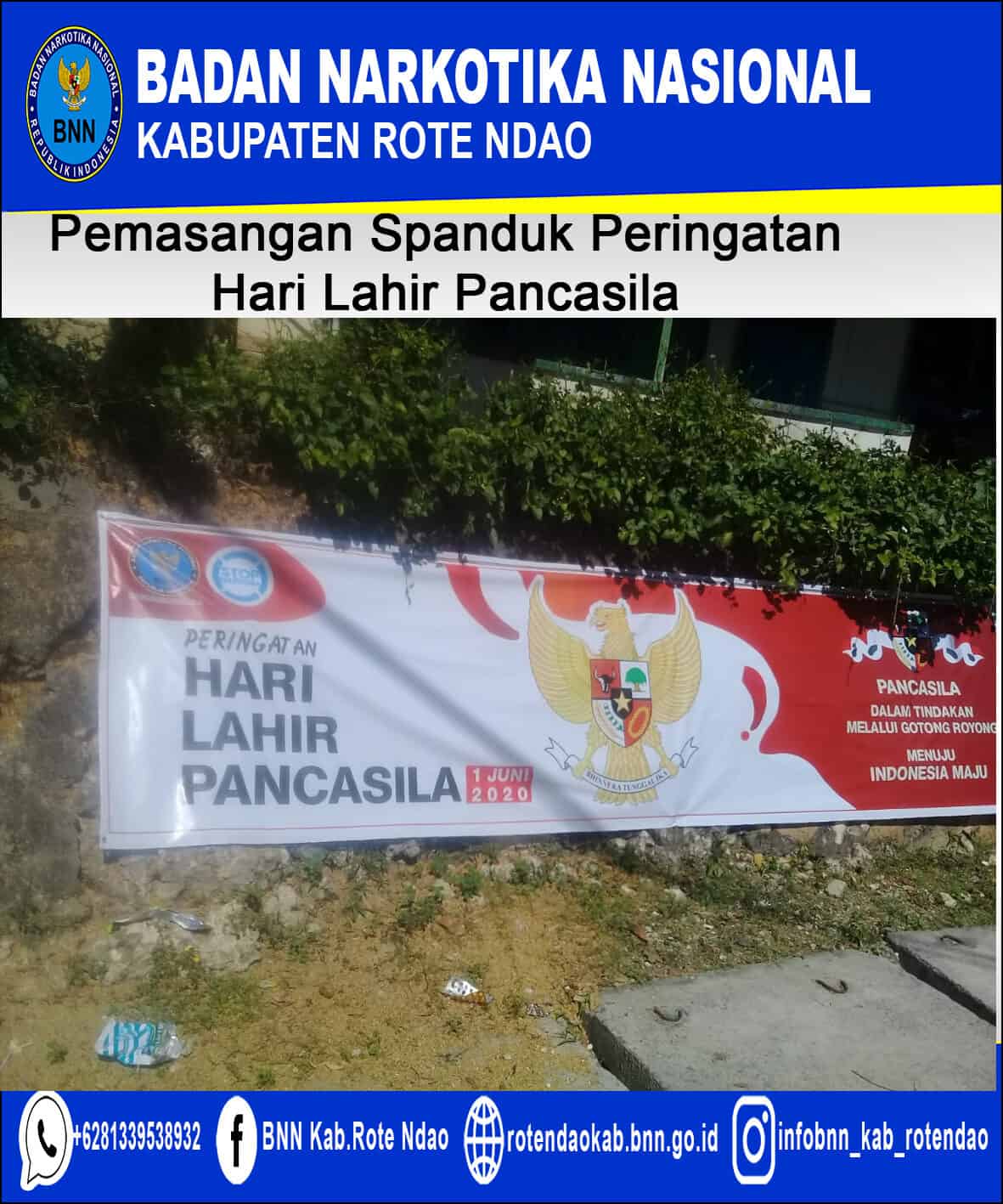 Pemasangan Spanduk Peringatan Hari Lahir Pancasila Pemasangan Spanduk Peringatan Hari Lahir Pancasila