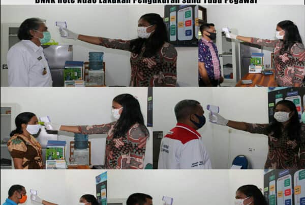 Deteksi Dini Penyebaran Virus Covid-19, BNNK Rote Ndao Melakukan Pengukuran Suhu Tubuh Pegawai