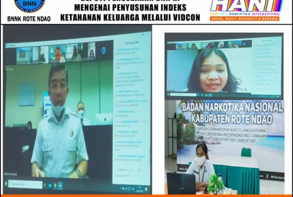 Mengikuti Arahan Deputi Pencegahan BNN RI Mengenai Penyusunan Indeks Ketahanan Keluarga Melalui Vidcon