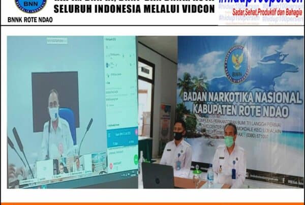 Mengikuti Rapim BNN RI, BNNP, BNNK/Kota Seluruh Indonesia Melalui Media Video Conference.