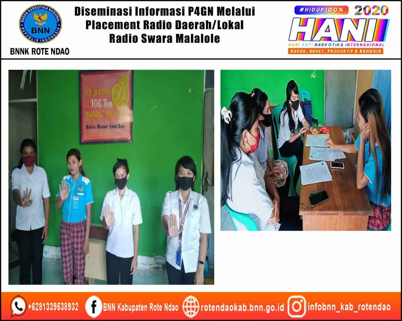 Diseminasi Informasi P4GN melalui Placement Radio Daerah/Lokal di Radio Swara Malole Diseminasi Informasi P4GN melalui Placement Radio Daerah/Lokal di Radio Swara Malole