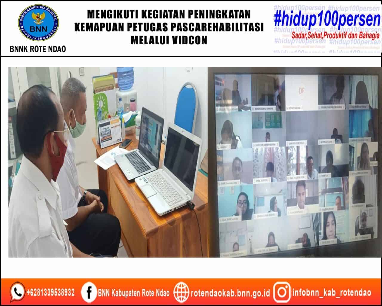 Mengikuti Kegiatan Peningkatan Kemampuan Petugas Pascarehabilitasi Melalui Vidcon Mengikuti Kegiatan Peningkatan Kemampuan Petugas Pascarehabilitasi Melalui Vidcon
