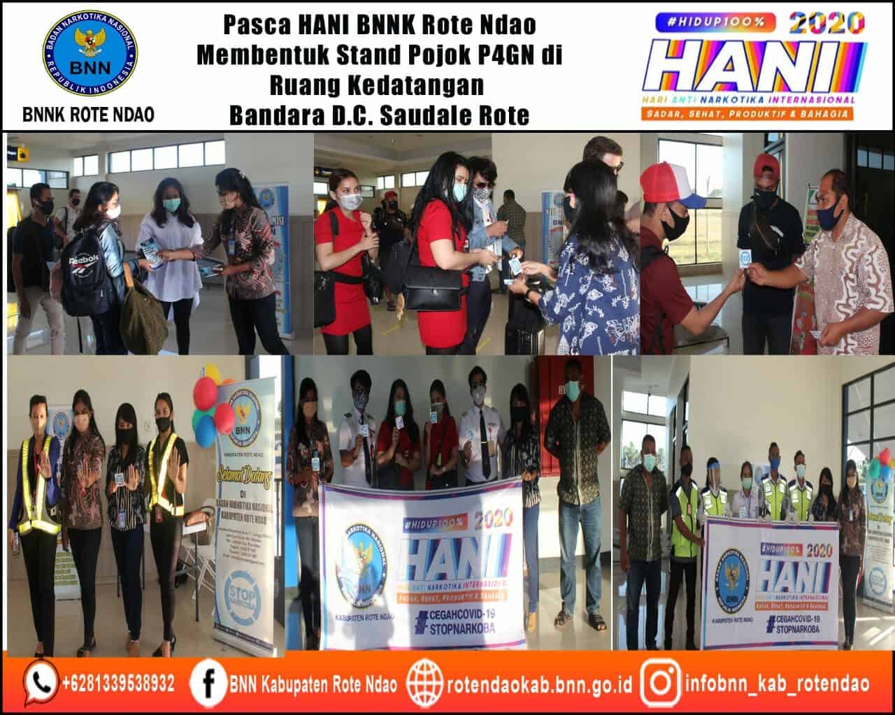 Pasca HANI BNNK Rote Ndao Membentuk Stand Pojok P4GN di Ruang Kedatangan Bandara D. C. Saudale Rote Pasca HANI BNNK Rote Ndao Membentuk Stand Pojok P4GN di Ruang Kedatangan Bandara D. C. Saudale Rote