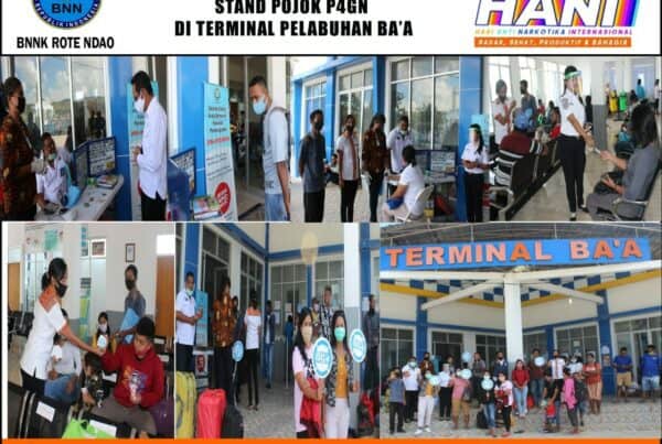 Pasca HANI BNNK Rote Ndao Membentuk Stand Pojok P4GN di Terminal Pelabuhan Ba’a
