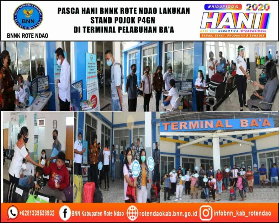 Pasca HANI BNNK Rote Ndao Membentuk Stand Pojok P4GN di Terminal Pelabuhan Ba’a