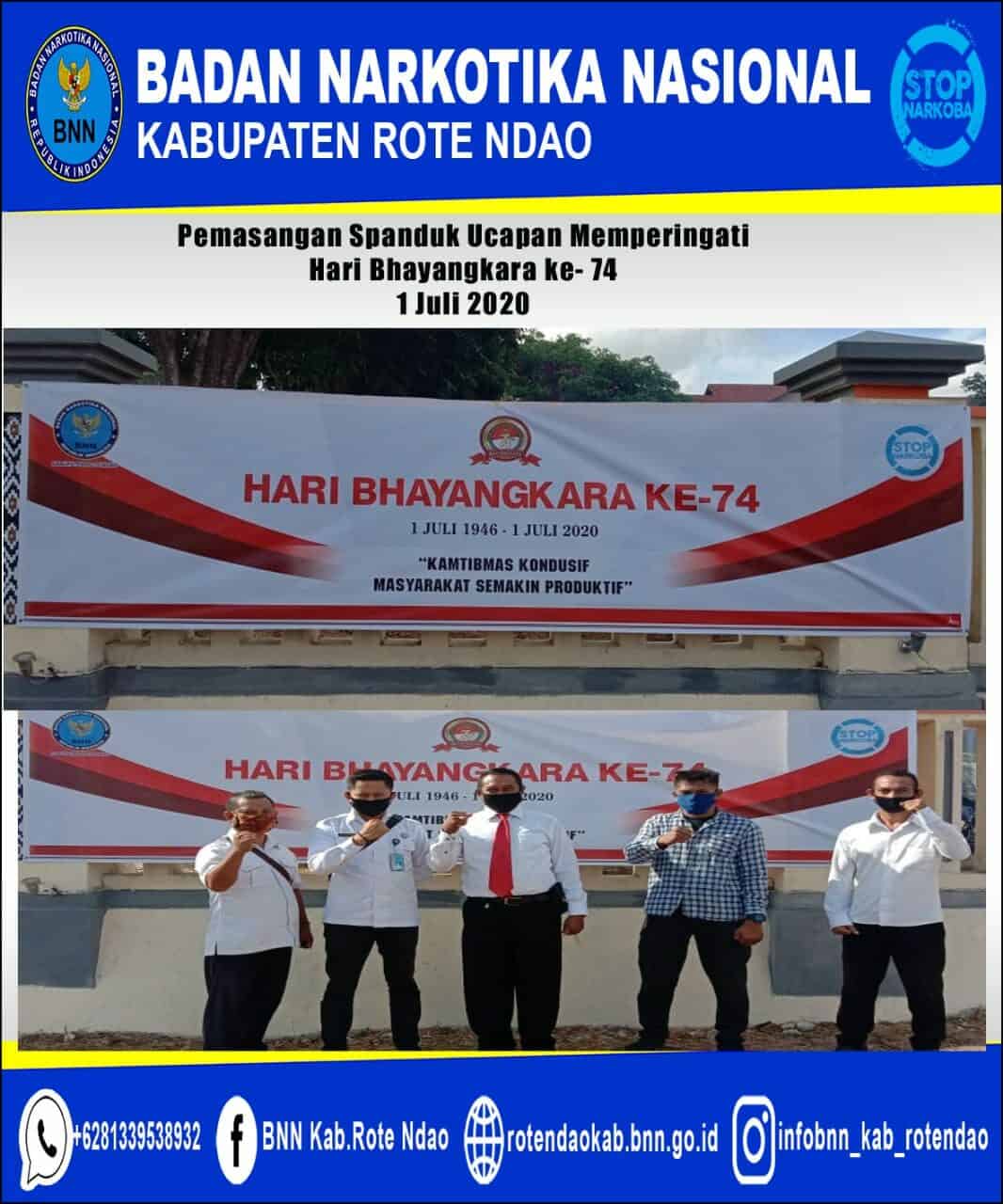 Pemasangan Spanduk Ucapan Selamat Memperingati Hari Bhayangkara ke -74 Pemasangan Spanduk Ucapan Selamat Memperingati Hari Bhayangkara ke -74