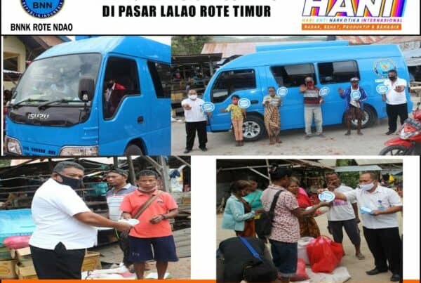 KIE P4GN dan Cegah Covid-19 di Pasar Lalao Rote Timur