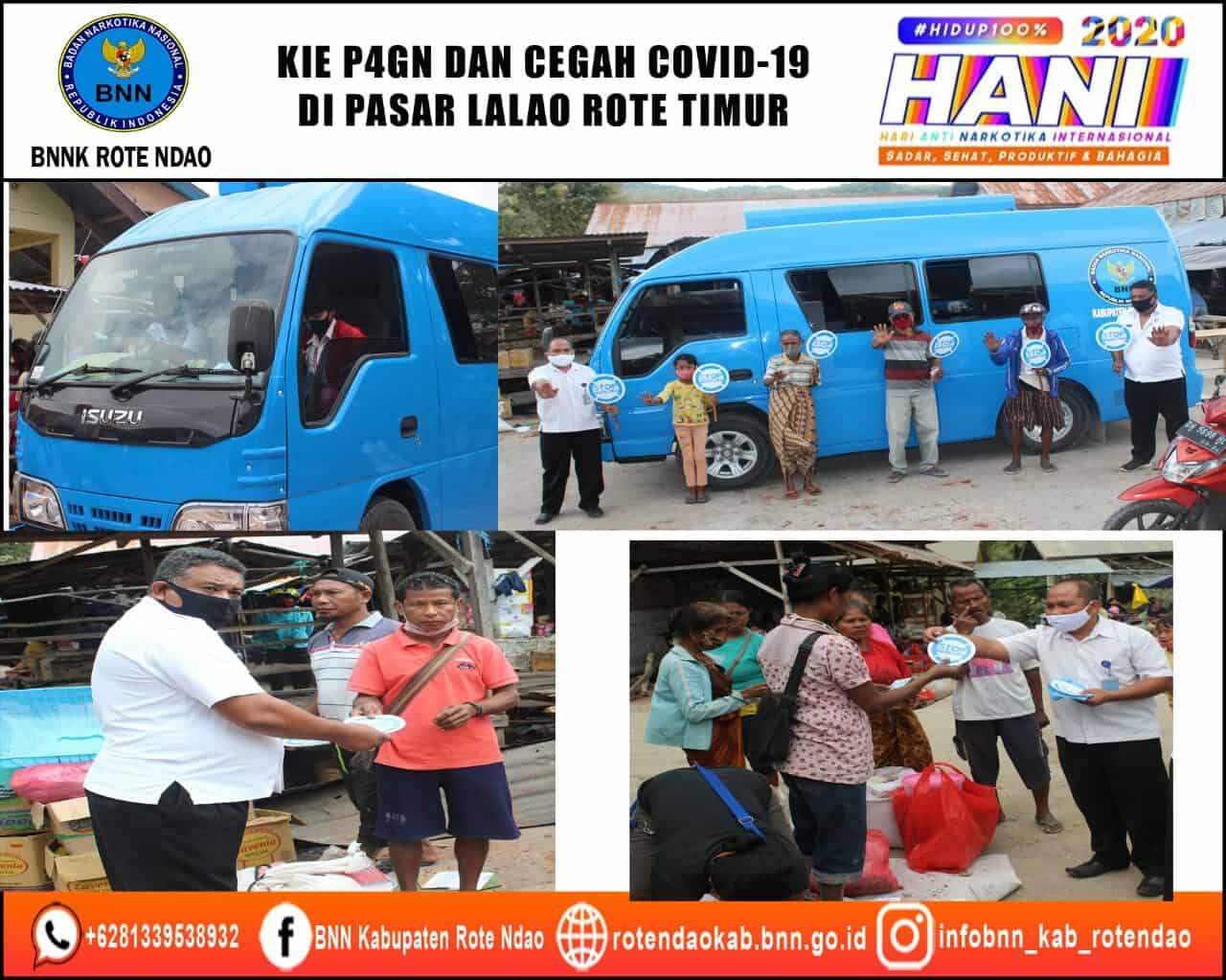 KIE P4GN dan Cegah Covid-19 di Pasar Lalao Rote Timur KIE P4GN dan Cegah Covid-19 di Pasar Lalao Rote Timur