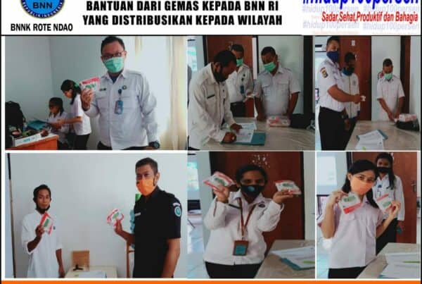 Cegah Covid – 19, BNNK Rote Ndao Melaksanakan Pembagian Masker Kepada Pegawai