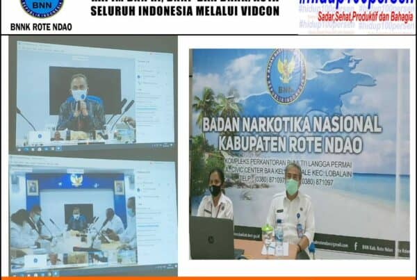 Mengikuti Rapim BNN RI, BNNP, BNNK/Kota Seluruh Indonesia Melalui Media Video Conference.