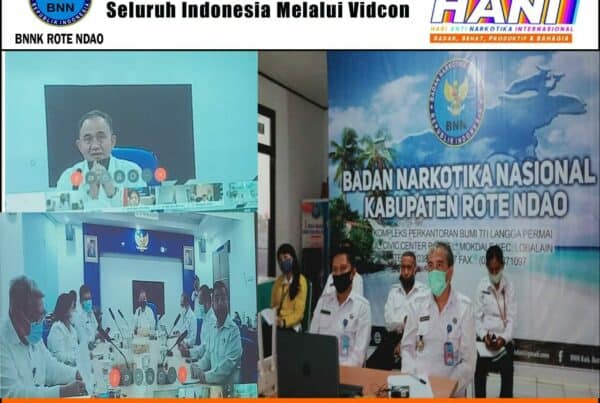 Mengikuti Rapim BNN RI, BNNP, BNNK/Kota Seluruh Indonesia Melalui Media Video Conference.