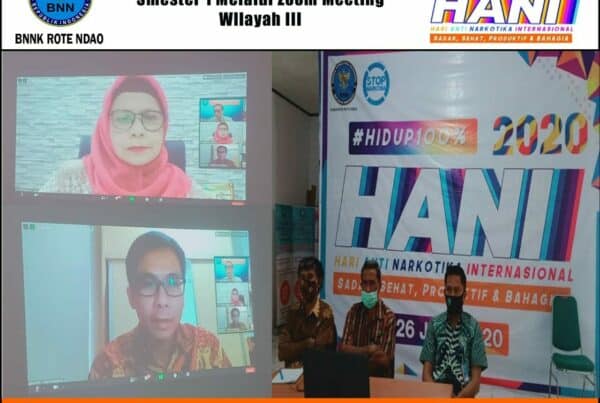 Mengikuti Penyusunan Laporan Keuangan Semester I Melalui Zoom Meeting Wilayah III