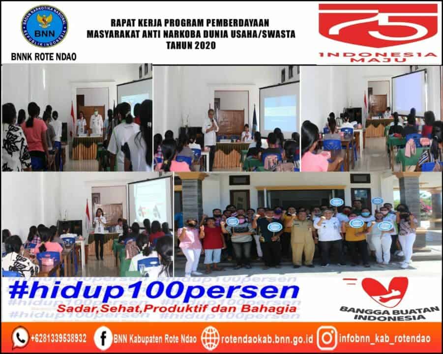 Kegiatan Program Pemberdayaan Penggiat Anti Narkoba di Dunia Usaha/Swasta Pemetaan Kelompok Sasaran Melalui Rapat Kerja Program Pemberdayaan Masyarakat Anti Narkoba Tahun 2020