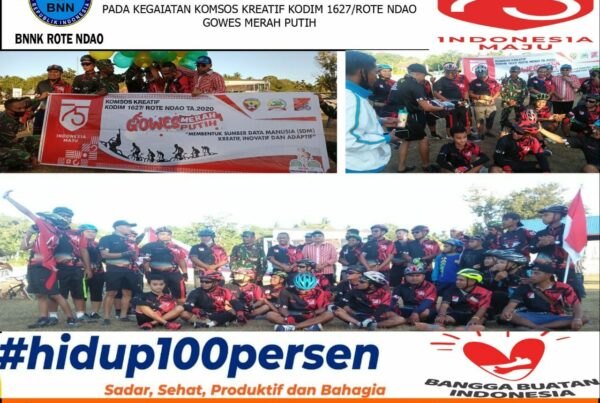 _Diseminasi Informasi P4GN Melalui Insert Konten pada Kegiatan Komsos Kreatif KODIM 1627/Rote Ndao TA 2020. GOWES MERAH PUTIH