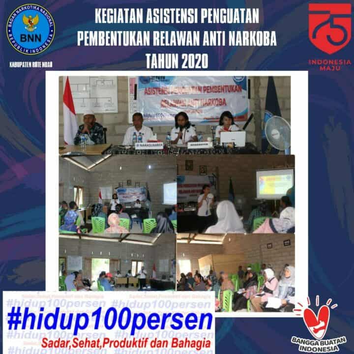 Kegiatan Asistensi Penguatan Pembentukan Relawan Anti Narkoba Tahun 2020 hari pertama