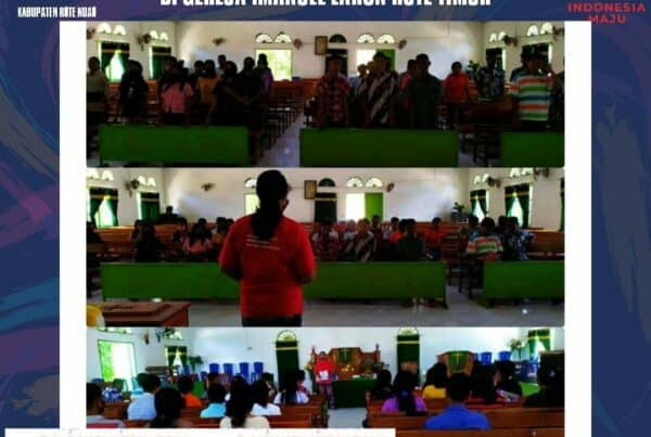 Penggiat Anti Narkoba Lingkungan Masyarakat Melakukan Penyuluhan P4GN kepada Remaja di Gereja Imanuel Eahun Rote Timur
