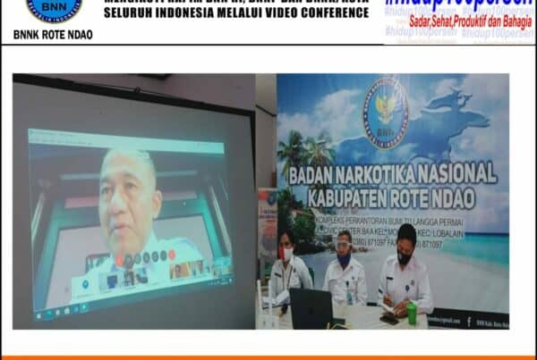Mengikuti Rapim BNN RI, BNNP, BNNK/Kota Se Indonesia Melalui Media Video Conference.