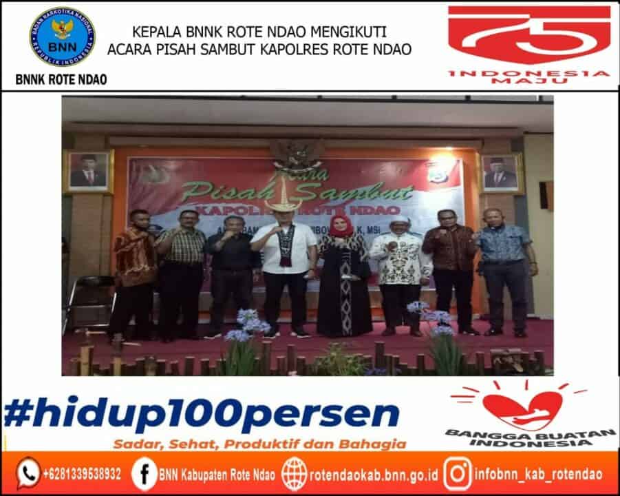 Kepala BNNK Rote Ndao Mengikuti Acara Pisah Sambut Kapolres Rote Ndao