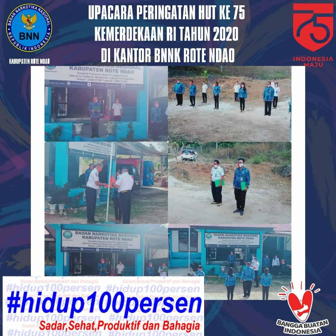 Upacara Peringatan HUT Ke - 75 Proklamasi Kemerdekaan RI di Kantor BNNK Rote Ndao Upacara Peringatan HUT Ke – 75 Proklamasi Kemerdekaan RI di Kantor BNNK Rote Ndao