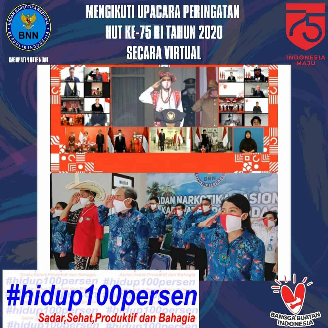 Mengikuti Upacara Peringatan HUT Ke - 75 Proklamasi Kemerdekaan RI Tahun 2020 dari Kantor BNNK Rote Ndao secara Virtual Mengikuti Upacara Peringatan HUT Ke – 75 Proklamasi Kemerdekaan RI Tahun 2020 dari Kantor BNNK Rote Ndao secara Virtual