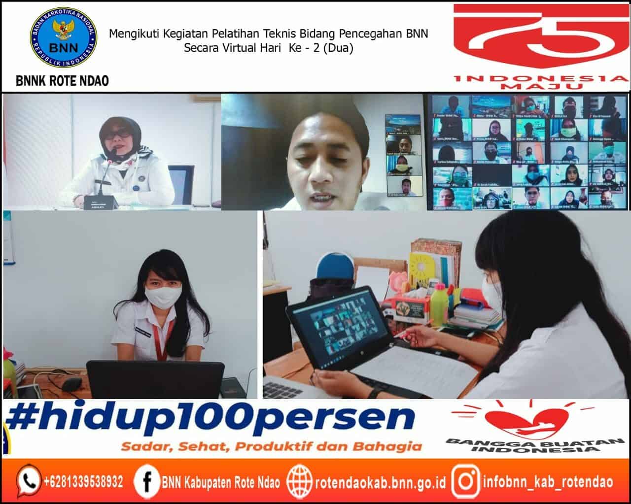 Mengikuti Kegiatan Pelatihan Teknis Bidang Pencegahan BNN secara Virtual (Distance Learning) Hari Ke-2 (Dua) Mengikuti Kegiatan Pelatihan Teknis Bidang Pencegahan BNN secara Virtual (Distance Learning) Hari Ke-2 (Dua)