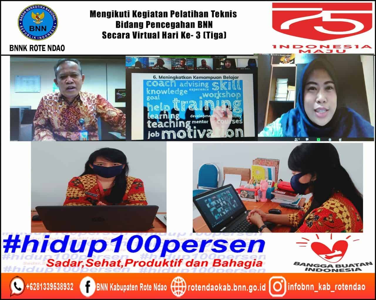 Mengikuti Kegiatan Pelatihan Teknis Bidang Pencegahan BNN secara Virtual (Distance Learning) Hari Ke-3 (Tiga) Mengikuti Kegiatan Pelatihan Teknis Bidang Pencegahan BNN secara Virtual (Distance Learning) Hari Ke-3 (Tiga)