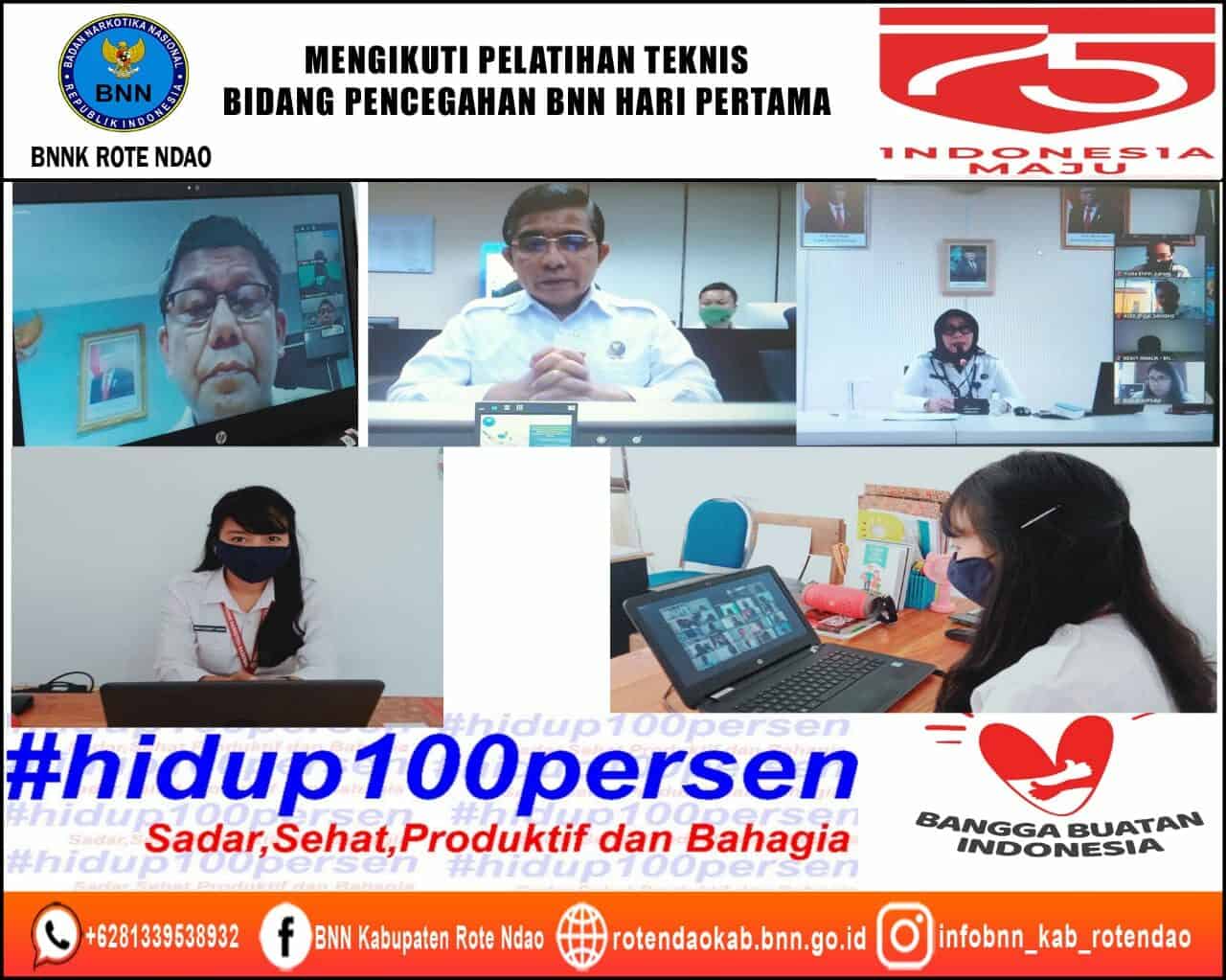 Mengikuti Kegiatan Pelatihan Teknis Bidang Pencegahan BNN secara Virtual (Distance Learning) Hari Ke-1 (Satu) Mengikuti Kegiatan Pelatihan Teknis Bidang Pencegahan BNN secara Virtual (Distance Learning) Hari Ke-1 (Satu)