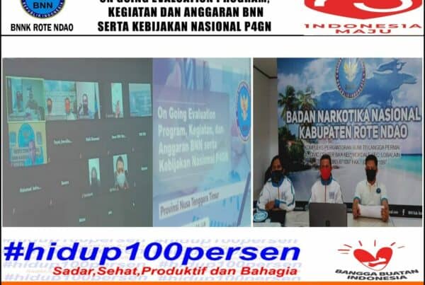 Mengikuti Rapat Virtual On Going Evaluation Program, Kegiatan dan Anggaran BNN serta Kebijakan Nasional P4GN
