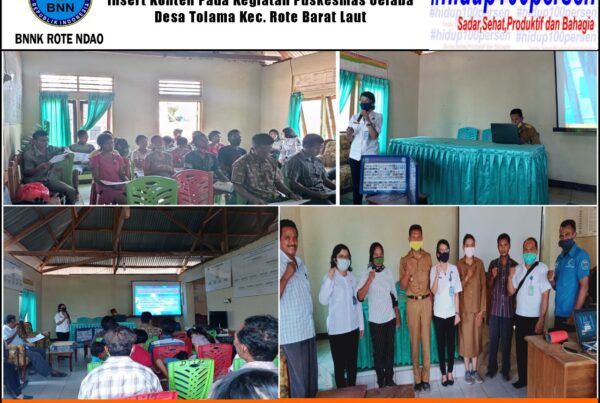 Diseminasi Informasi P4GN Melalui Insert Konten pada Kegiatan Puskesmas Oelaba Desa Tolama Kecamatan Rote Barat Laut
