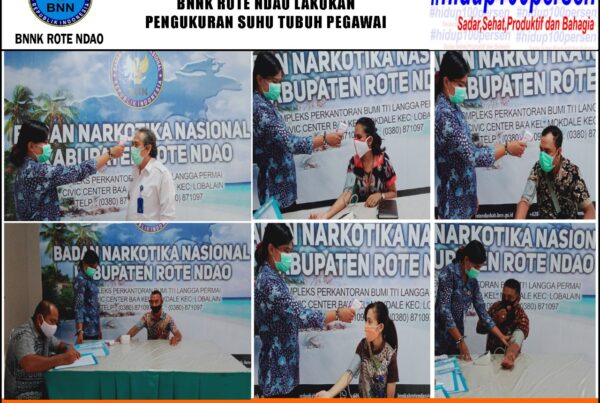 Deteksi Dini Penyebaran Virus Covid-19, BNNK Rote Ndao Melakukan Pengukuran Suhu Tubuh Pegawai Deteksi Dini Penyebaran Virus Covid-19, BNNK Rote Ndao Melakukan Pengukuran Suhu Tubuh Pegawai