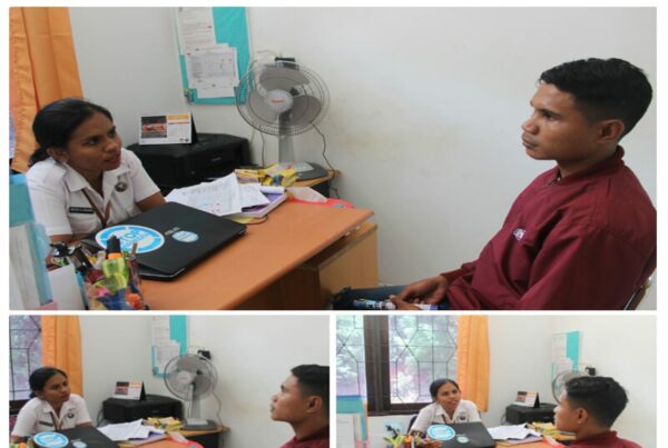 Kepala Seksi P2M BNNK Rote Ndao Menerima Kunjungan Guru SATAP Deranitan Rote Barat Daya Terkait Kegiatan P4GN