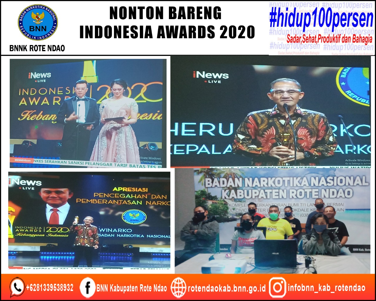 Kepala BNN RI Terpilih Mendapat Kategori Tokoh Nasional Dalam Indonesia Awards 2020, BNNK Rote Ndao Gelar Nonton Bareng Kepala BNN RI Terpilih Mendapat Kategori Tokoh Nasional Dalam Indonesia Awards 2020, BNNK Rote Ndao Gelar Nonton Bareng