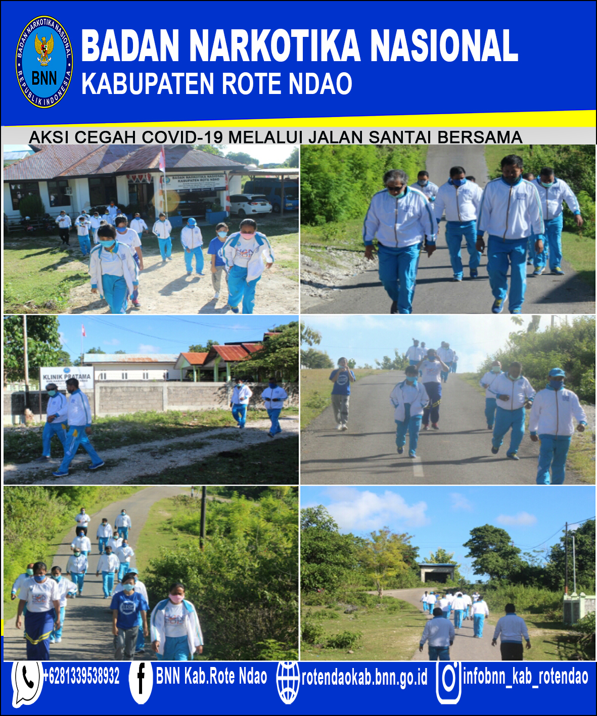 Cegah Covid - 19, Pegawai BNNK Rote Ndao Melaksanakan Aksi Olahraga Jalan Santai Bersama Cegah Covid - 19, Pegawai BNNK Rote Ndao Melaksanakan Aksi Olahraga Jalan Santai Bersama