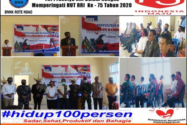 Menghadiri Acara Penyulutan Obor TRI Prasetya RRI Ke - 75 Tahun 2020
