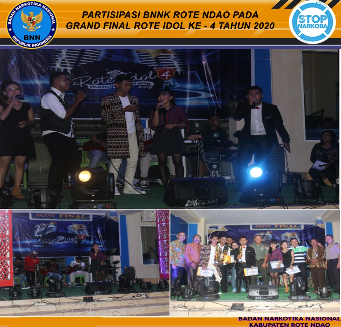 Partisipasi BNNK Rote Ndao pada Grand Final Audisi Rote Idol ke - 4 Tahun 2020 Partisipasi BNNK Rote Ndao pada Grand Final Audisi Rote Idol ke - 4 Tahun 2020