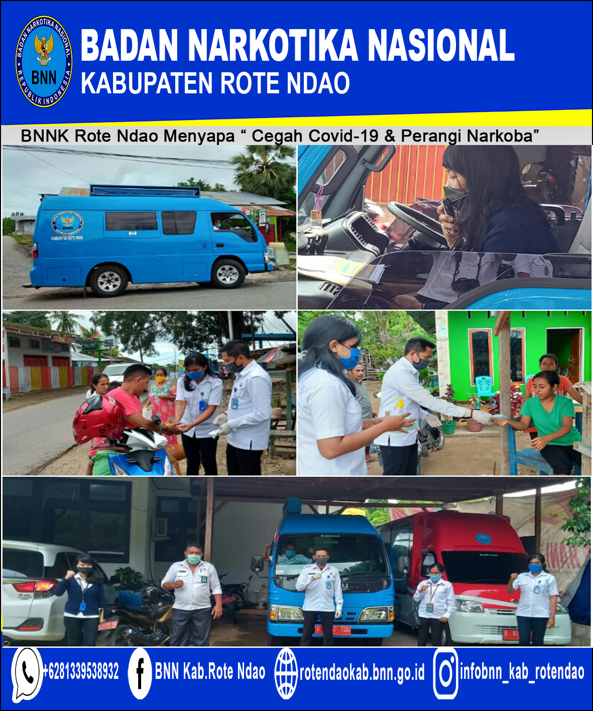 BNNK Rote Ndao Menyapa "Cegah Covid-19 dan Perangi Narkoba" BNNK Rote Ndao Menyapa "Cegah Covid-19 dan Perangi Narkoba"